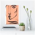 Picture of Peach Portait Line Art _GroupedProduct_Rectangle_Portrait_Unframed_Print_Only_
