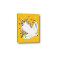 Picture of Bird in Floral Yellow Abstraction _GroupedProduct_Rectangle_Portrait_Canvas_