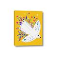 Picture of Bird in Floral Yellow Abstraction _GroupedProduct_Rectangle_Portrait_Canvas_