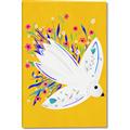 Picture of Bird in Floral Yellow Abstraction _GroupedProduct_Rectangle_Portrait_Canvas_