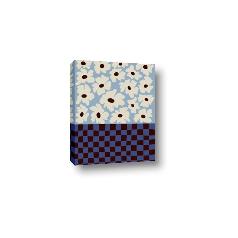 Picture of Blue Patterned Floral Perfection  _GroupedProduct_Rectangle_Portrait_Canvas_