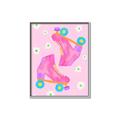 Picture of Pink Roller Skates _GroupedProduct_Rectangle_Portrait_Canvas_Framed_