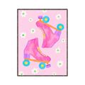 Picture of Pink Roller Skates _GroupedProduct_Rectangle_Portrait_Canvas_Framed_