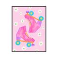 Picture of Pink Roller Skates _GroupedProduct_Rectangle_Portrait_Canvas_Framed_