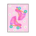 Picture of Pink Roller Skates _GroupedProduct_Rectangle_Portrait_Canvas_Framed_