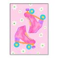 Picture of Pink Roller Skates _GroupedProduct_Rectangle_Portrait_Canvas_Framed_