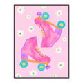 Picture of Pink Roller Skates _GroupedProduct_Rectangle_Portrait_Canvas_Framed_