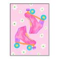 Picture of Pink Roller Skates _GroupedProduct_Rectangle_Portrait_Canvas_Framed_