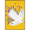 Picture of Bird in Floral Yellow Abstraction _GroupedProduct_Rectangle_Portrait_Canvas_Framed_