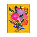 Picture of Red Chromatic Flowers _GroupedProduct_Rectangle_Portrait_Canvas_Framed_