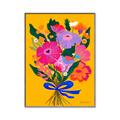 Picture of Red Chromatic Flowers _GroupedProduct_Rectangle_Portrait_Canvas_Framed_