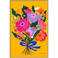 Picture of Red Chromatic Flowers _GroupedProduct_Rectangle_Portrait_Canvas_Framed_