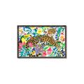 Picture of Vibrant Fusion Jaguar _GroupedProduct_Rectangle_Landscape_Canvas_Framed_