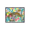Picture of Vibrant Fusion Jaguar _GroupedProduct_Rectangle_Landscape_Canvas_Framed_