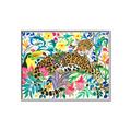 Picture of Vibrant Fusion Jaguar _GroupedProduct_Rectangle_Landscape_Canvas_Framed_