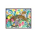 Picture of Vibrant Fusion Jaguar _GroupedProduct_Rectangle_Landscape_Canvas_Framed_