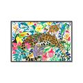 Picture of Vibrant Fusion Jaguar _GroupedProduct_Rectangle_Landscape_Canvas_Framed_