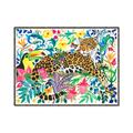 Picture of Vibrant Fusion Jaguar _GroupedProduct_Rectangle_Landscape_Canvas_Framed_