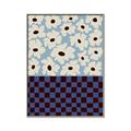 Picture of Blue Patterned Floral Perfection  _GroupedProduct_Rectangle_Portrait_Canvas_Framed_