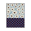 Picture of Blue Patterned Floral Perfection  _GroupedProduct_Rectangle_Portrait_Canvas_Framed_
