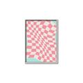 Picture of Pink Checkered Symphony _GroupedProduct_Rectangle_Portrait_Canvas_Framed_