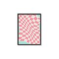 Picture of Pink Checkered Symphony _GroupedProduct_Rectangle_Portrait_Canvas_Framed_