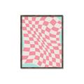 Picture of Pink Checkered Symphony _GroupedProduct_Rectangle_Portrait_Canvas_Framed_