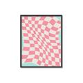 Picture of Pink Checkered Symphony _GroupedProduct_Rectangle_Portrait_Canvas_Framed_
