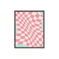 Picture of Pink Checkered Symphony _GroupedProduct_Rectangle_Portrait_Canvas_Framed_