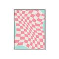Picture of Pink Checkered Symphony _GroupedProduct_Rectangle_Portrait_Canvas_Framed_