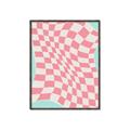 Picture of Pink Checkered Symphony _GroupedProduct_Rectangle_Portrait_Canvas_Framed_