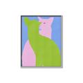Picture of Optical Cat Duo _GroupedProduct_Rectangle_Portrait_Canvas_Framed_
