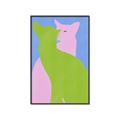 Picture of Optical Cat Duo _GroupedProduct_Rectangle_Portrait_Canvas_Framed_