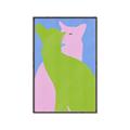 Picture of Optical Cat Duo _GroupedProduct_Rectangle_Portrait_Canvas_Framed_
