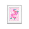 Picture of Pink Roller Skates _GroupedProduct_Rectangle_Portrait_Framed_Matted_