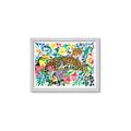Picture of Vibrant Fusion Jaguar _GroupedProduct_Rectangle_Landscape_Framed_Matted_