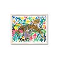 Picture of Vibrant Fusion Jaguar _GroupedProduct_Rectangle_Landscape_Framed_Matted_