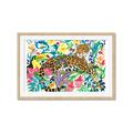 Picture of Vibrant Fusion Jaguar _GroupedProduct_Rectangle_Landscape_Framed_Matted_