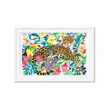 Picture of Vibrant Fusion Jaguar _GroupedProduct_Rectangle_Landscape_Framed_Matted_