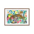 Picture of Vibrant Fusion Jaguar _GroupedProduct_Rectangle_Landscape_Framed_Matted_
