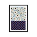 Picture of Blue Patterned Floral Perfection  _GroupedProduct_Rectangle_Portrait_Framed_Matted_