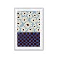Picture of Blue Patterned Floral Perfection  _GroupedProduct_Rectangle_Portrait_Framed_Matted_