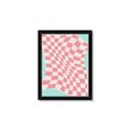 Picture of Pink Checkered Symphony _GroupedProduct_Rectangle_Portrait_Framed_Matted_