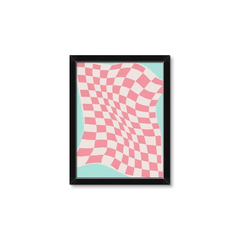 Picture of Pink Checkered Symphony _GroupedProduct_Rectangle_Portrait_Framed_Matted_