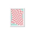 Picture of Pink Checkered Symphony _GroupedProduct_Rectangle_Portrait_Framed_Matted_