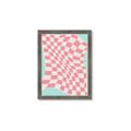 Picture of Pink Checkered Symphony _GroupedProduct_Rectangle_Portrait_Framed_Matted_