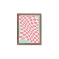Picture of Pink Checkered Symphony _GroupedProduct_Rectangle_Portrait_Framed_Matted_