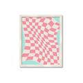 Picture of Pink Checkered Symphony _GroupedProduct_Rectangle_Portrait_Framed_Matted_