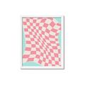 Picture of Pink Checkered Symphony _GroupedProduct_Rectangle_Portrait_Framed_Matted_