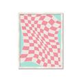 Picture of Pink Checkered Symphony _GroupedProduct_Rectangle_Portrait_Framed_Matted_